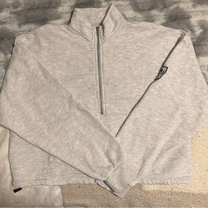 SETactive Heather Grey Half Zip Size Small